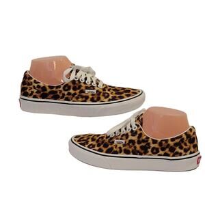 Vans Leopard Print Doheny Sneakers Men 6.5 Women 8 Canvas Low Top